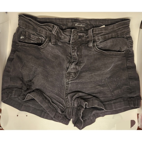 KanCan Pants - KanCan Shorts Womens Sz Medium Cut Off Black Denim Casual High Rise Distressed